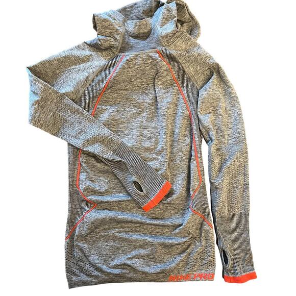 Fitted Nike Pro Long Sleeve Hooded Shirt - Picture 1 of 5